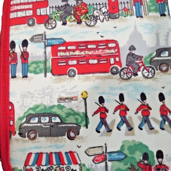Cath Kids Kidston London Bus Guards 8"x6" zippered pencil case accessories shown - Picture 3 of 6